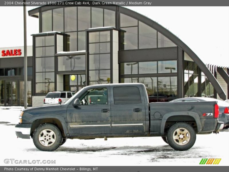 Dark Green Metallic / Medium Gray 2004 Chevrolet Silverado 1500 Z71 Crew Cab 4x4