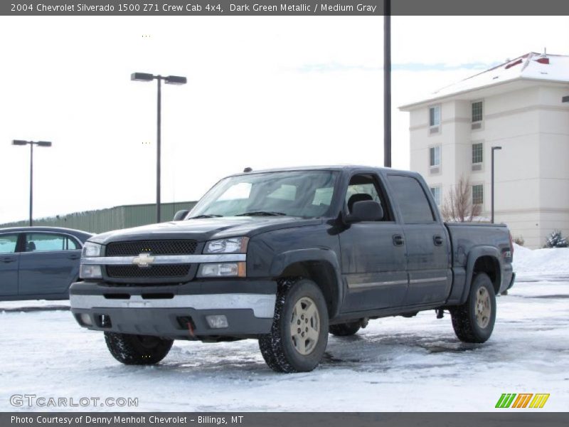 Dark Green Metallic / Medium Gray 2004 Chevrolet Silverado 1500 Z71 Crew Cab 4x4
