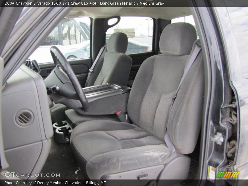 Dark Green Metallic / Medium Gray 2004 Chevrolet Silverado 1500 Z71 Crew Cab 4x4