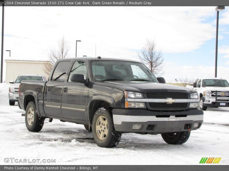Dark Green Metallic / Medium Gray 2004 Chevrolet Silverado 1500 Z71 Crew Cab 4x4