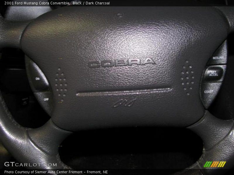 Black / Dark Charcoal 2001 Ford Mustang Cobra Convertible
