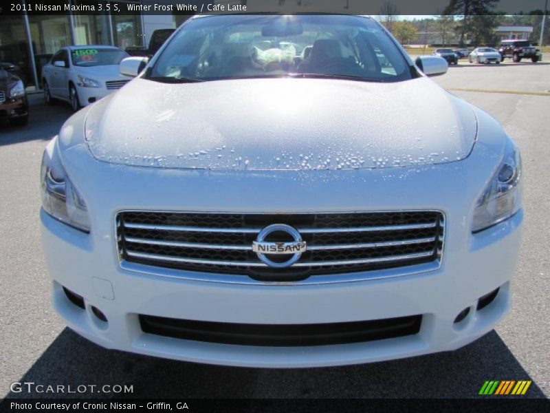 Winter Frost White / Cafe Latte 2011 Nissan Maxima 3.5 S
