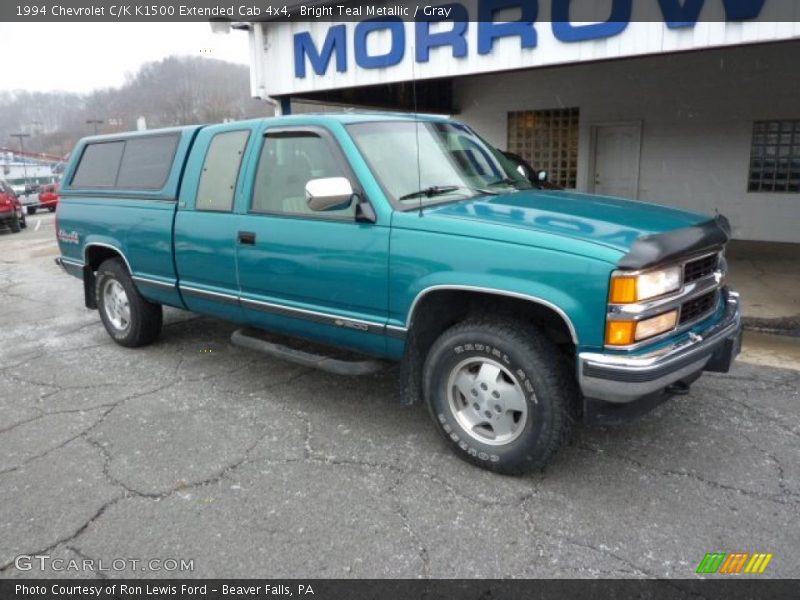 Bright Teal Metallic / Gray 1994 Chevrolet C/K K1500 Extended Cab 4x4