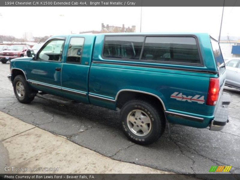 Bright Teal Metallic / Gray 1994 Chevrolet C/K K1500 Extended Cab 4x4