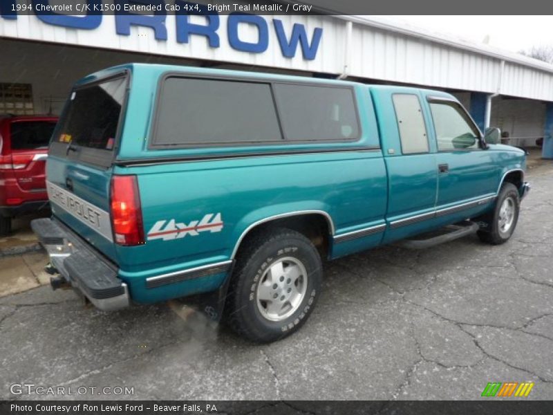 Bright Teal Metallic / Gray 1994 Chevrolet C/K K1500 Extended Cab 4x4