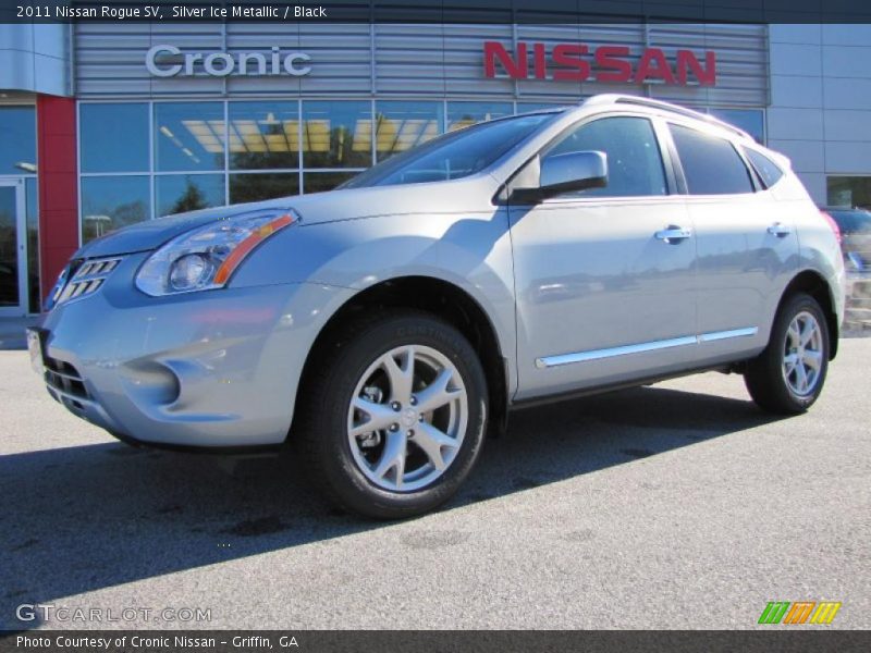 Silver Ice Metallic / Black 2011 Nissan Rogue SV