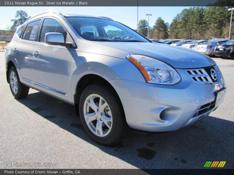 Silver Ice Metallic / Black 2011 Nissan Rogue SV