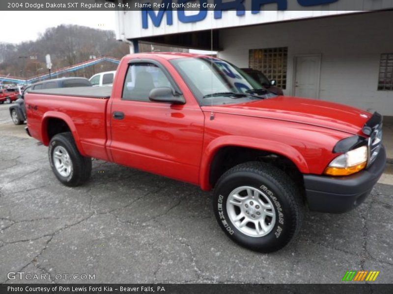 Flame Red / Dark Slate Gray 2004 Dodge Dakota SXT Regular Cab 4x4
