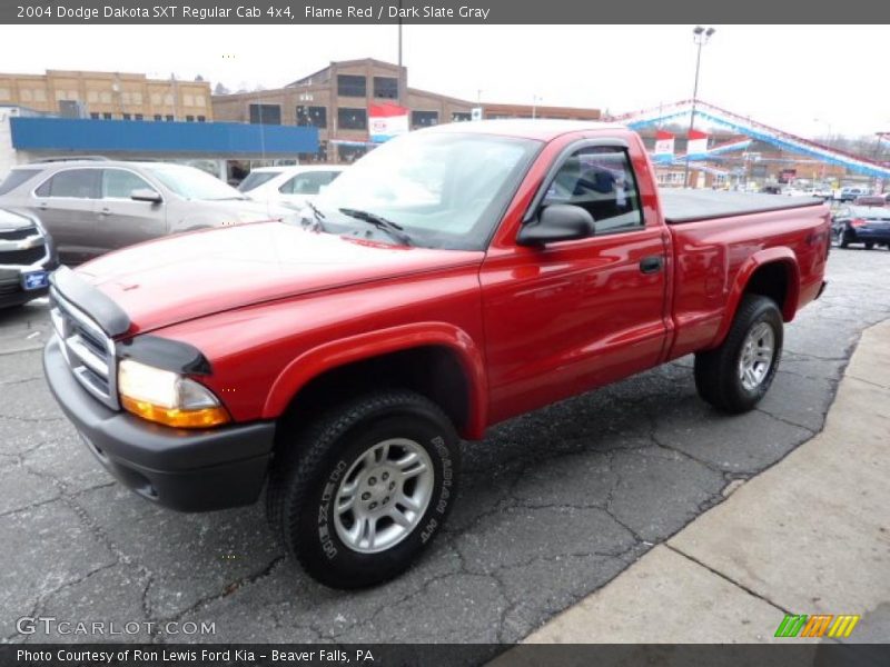 Flame Red / Dark Slate Gray 2004 Dodge Dakota SXT Regular Cab 4x4