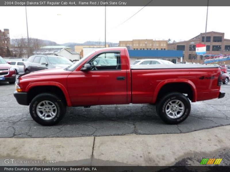 Flame Red / Dark Slate Gray 2004 Dodge Dakota SXT Regular Cab 4x4