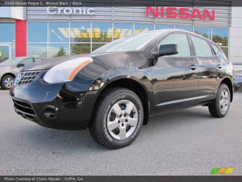 Wicked Black / Black 2009 Nissan Rogue S