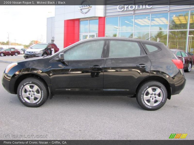 Wicked Black / Black 2009 Nissan Rogue S