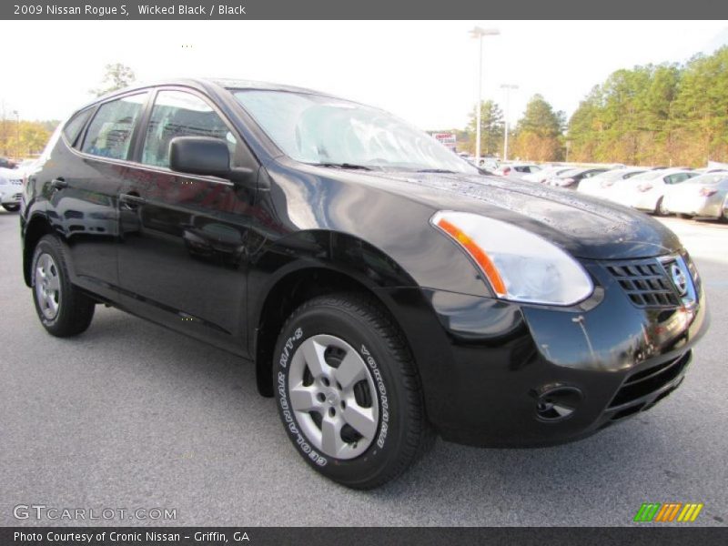 Wicked Black / Black 2009 Nissan Rogue S