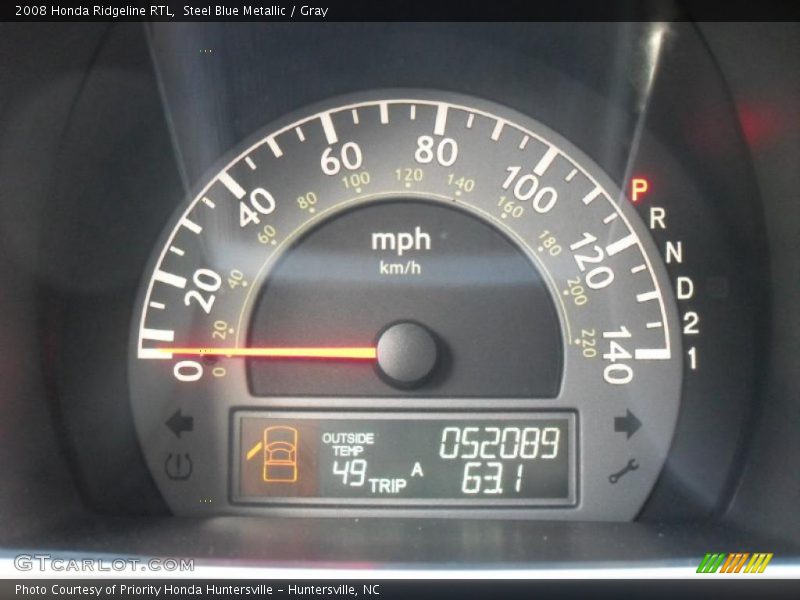 Steel Blue Metallic / Gray 2008 Honda Ridgeline RTL