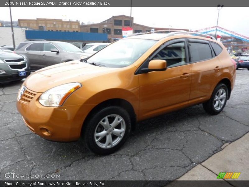 Orange Alloy Metallic / Black 2008 Nissan Rogue SL AWD