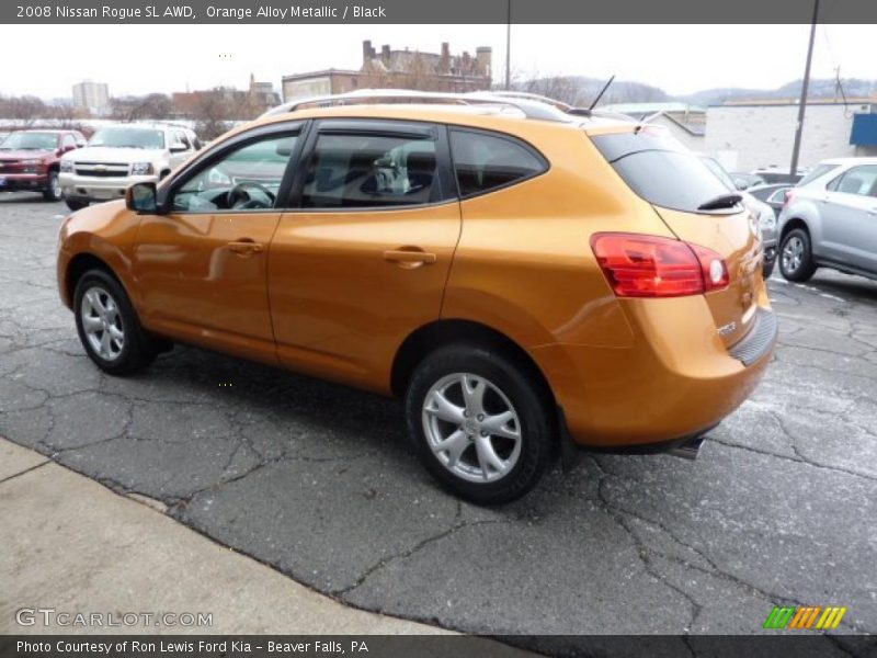 Orange Alloy Metallic / Black 2008 Nissan Rogue SL AWD