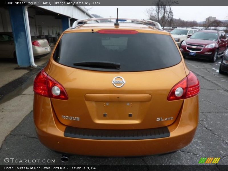 Orange Alloy Metallic / Black 2008 Nissan Rogue SL AWD