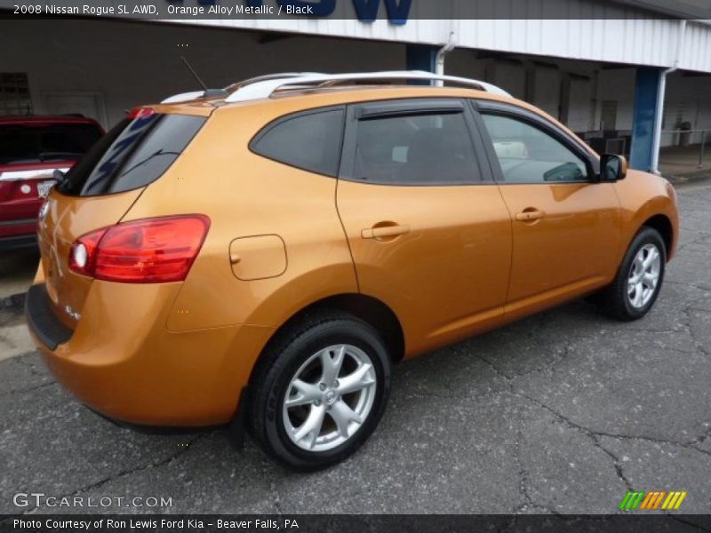 Orange Alloy Metallic / Black 2008 Nissan Rogue SL AWD