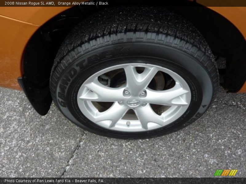 Orange Alloy Metallic / Black 2008 Nissan Rogue SL AWD