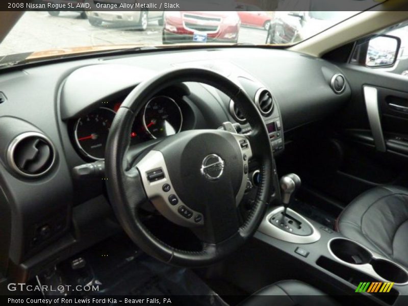 Orange Alloy Metallic / Black 2008 Nissan Rogue SL AWD
