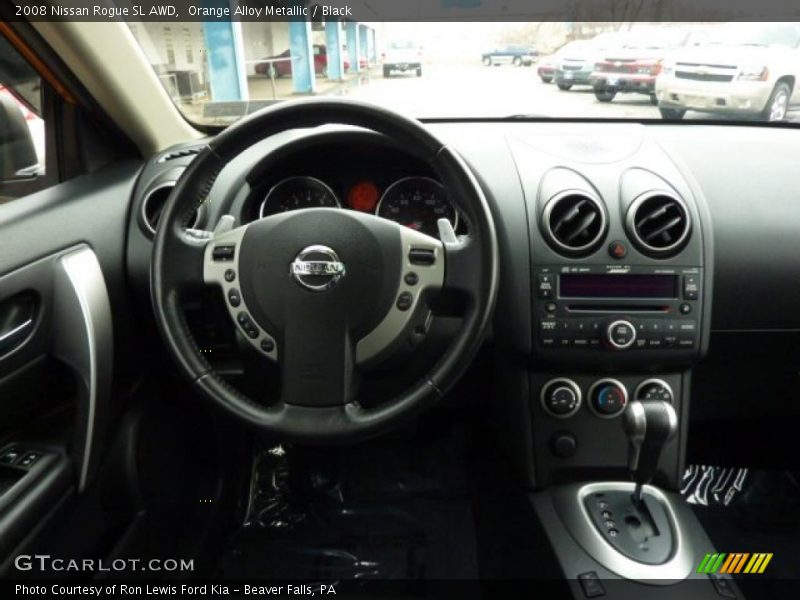 Orange Alloy Metallic / Black 2008 Nissan Rogue SL AWD