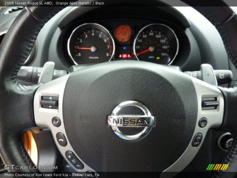 Orange Alloy Metallic / Black 2008 Nissan Rogue SL AWD