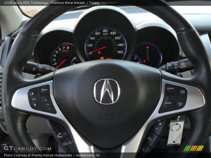Polished Metal Metallic / Taupe 2008 Acura RDX Technology