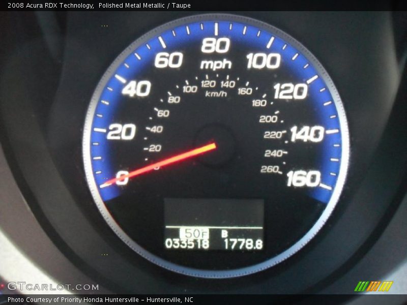 Polished Metal Metallic / Taupe 2008 Acura RDX Technology