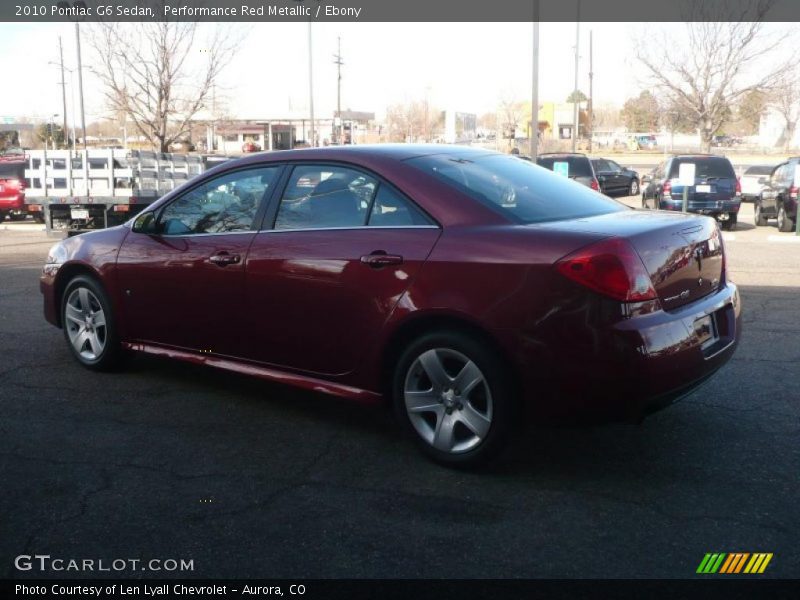 Performance Red Metallic / Ebony 2010 Pontiac G6 Sedan