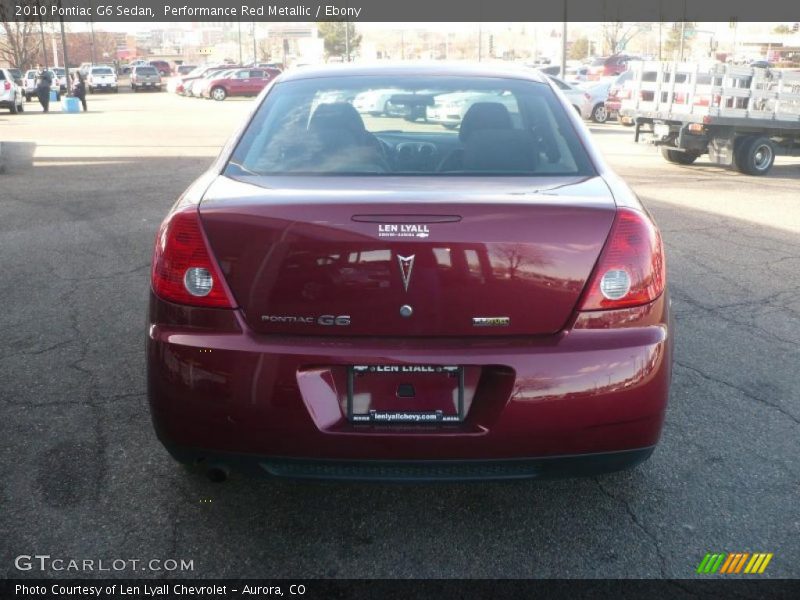 Performance Red Metallic / Ebony 2010 Pontiac G6 Sedan