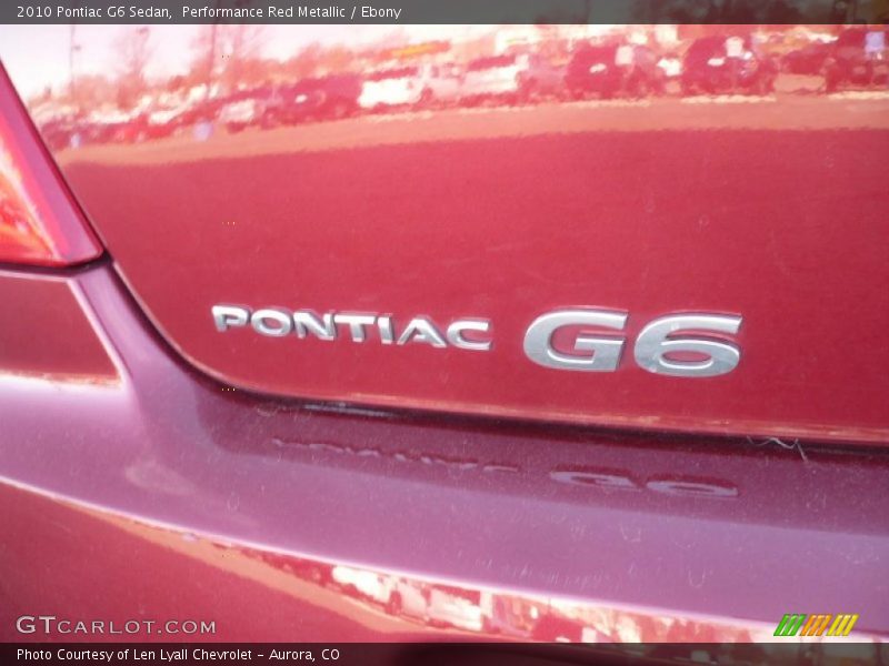 Performance Red Metallic / Ebony 2010 Pontiac G6 Sedan