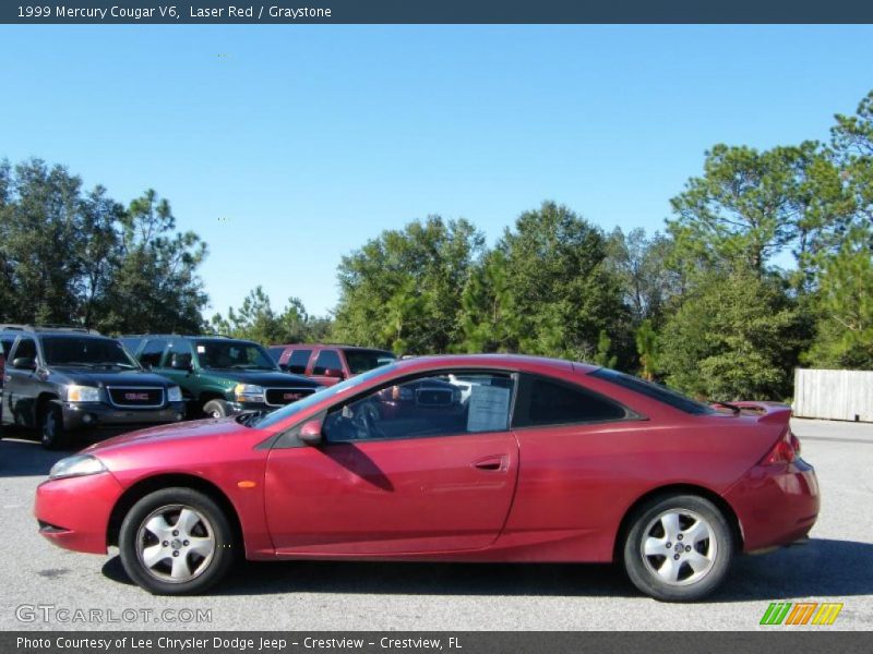 Laser Red / Graystone 1999 Mercury Cougar V6