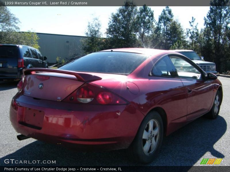 Laser Red / Graystone 1999 Mercury Cougar V6