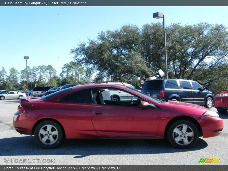 Laser Red / Graystone 1999 Mercury Cougar V6