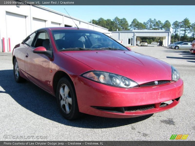 Laser Red / Graystone 1999 Mercury Cougar V6