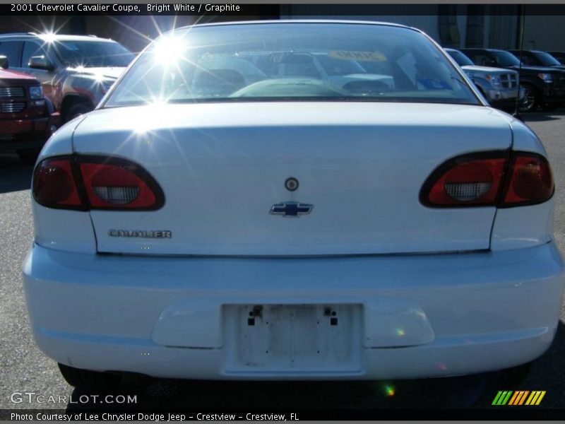 Bright White / Graphite 2001 Chevrolet Cavalier Coupe