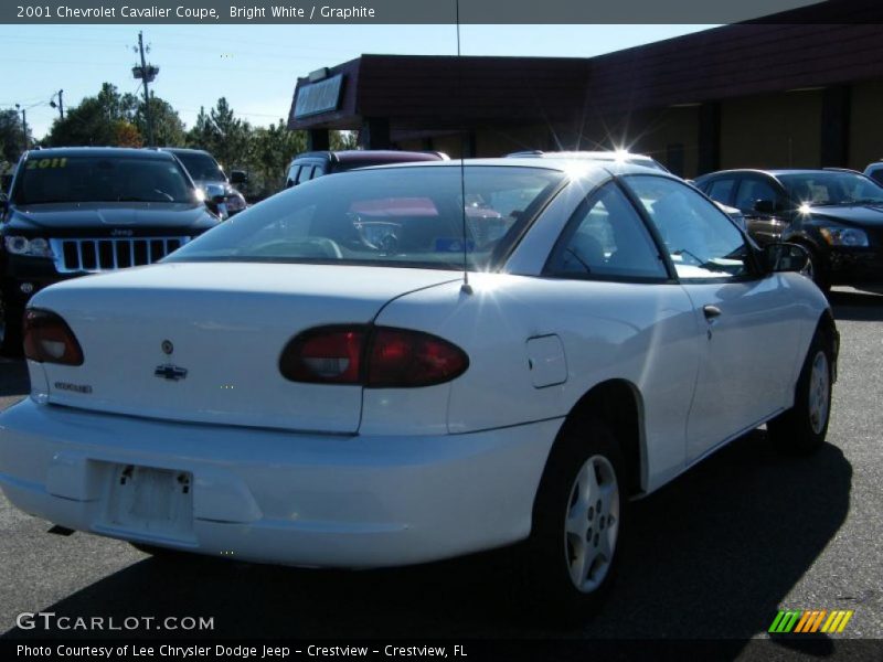 Bright White / Graphite 2001 Chevrolet Cavalier Coupe