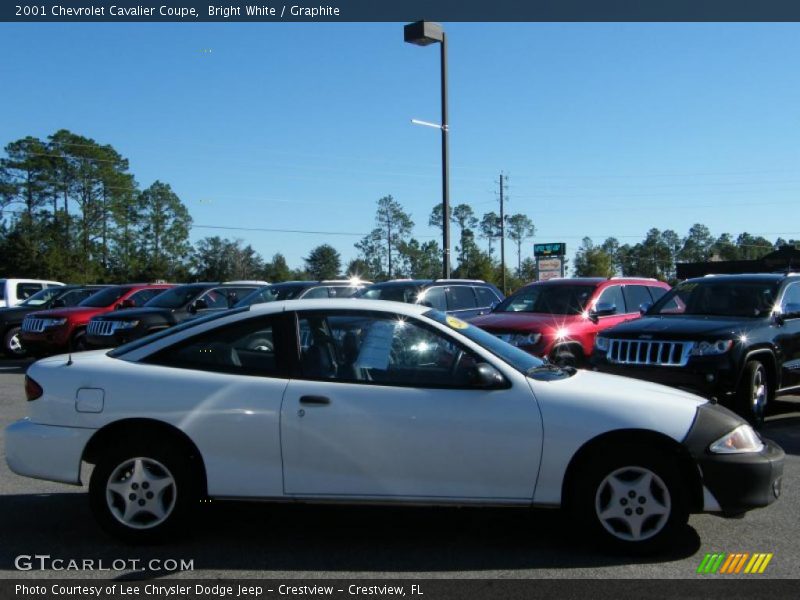 Bright White / Graphite 2001 Chevrolet Cavalier Coupe