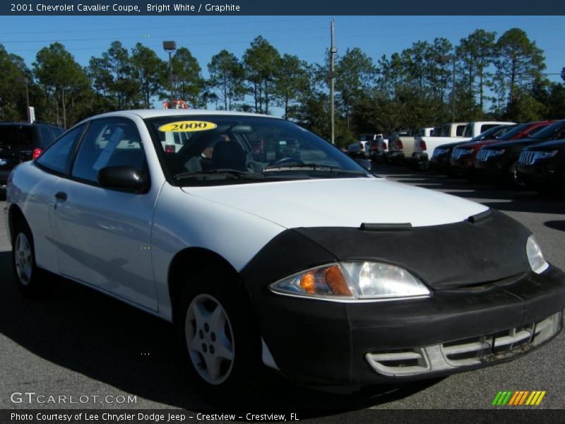 Bright White / Graphite 2001 Chevrolet Cavalier Coupe