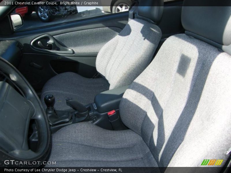 Bright White / Graphite 2001 Chevrolet Cavalier Coupe
