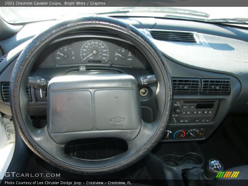 Bright White / Graphite 2001 Chevrolet Cavalier Coupe