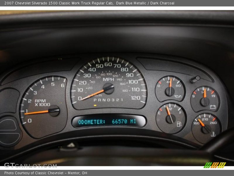 Dark Blue Metallic / Dark Charcoal 2007 Chevrolet Silverado 1500 Classic Work Truck Regular Cab