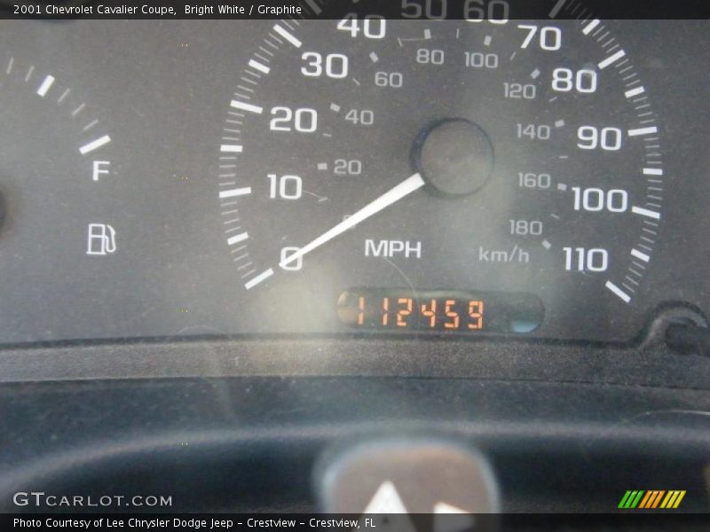 Bright White / Graphite 2001 Chevrolet Cavalier Coupe