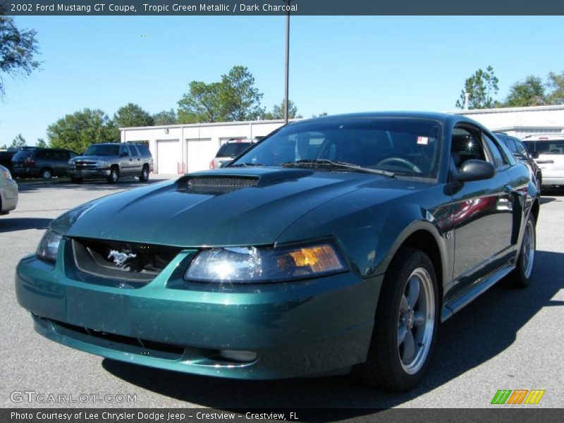 Tropic Green Metallic / Dark Charcoal 2002 Ford Mustang GT Coupe