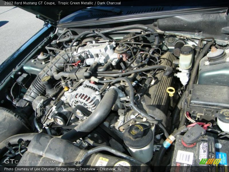 Tropic Green Metallic / Dark Charcoal 2002 Ford Mustang GT Coupe