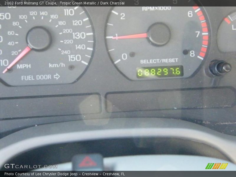 Tropic Green Metallic / Dark Charcoal 2002 Ford Mustang GT Coupe