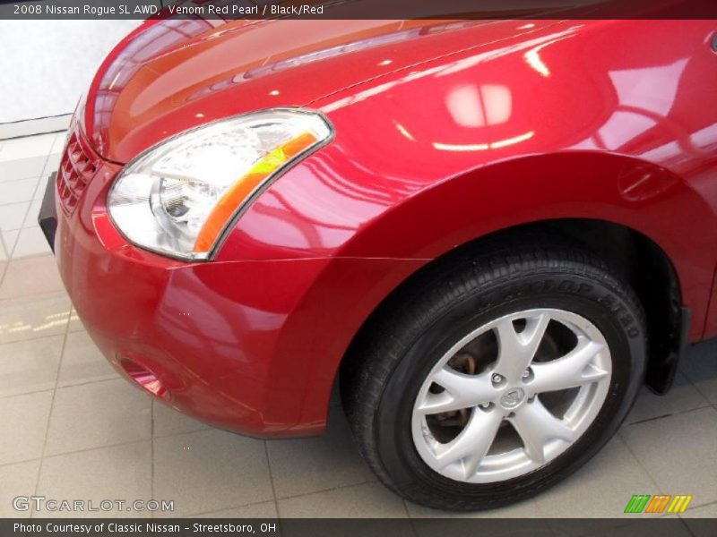 Venom Red Pearl / Black/Red 2008 Nissan Rogue SL AWD