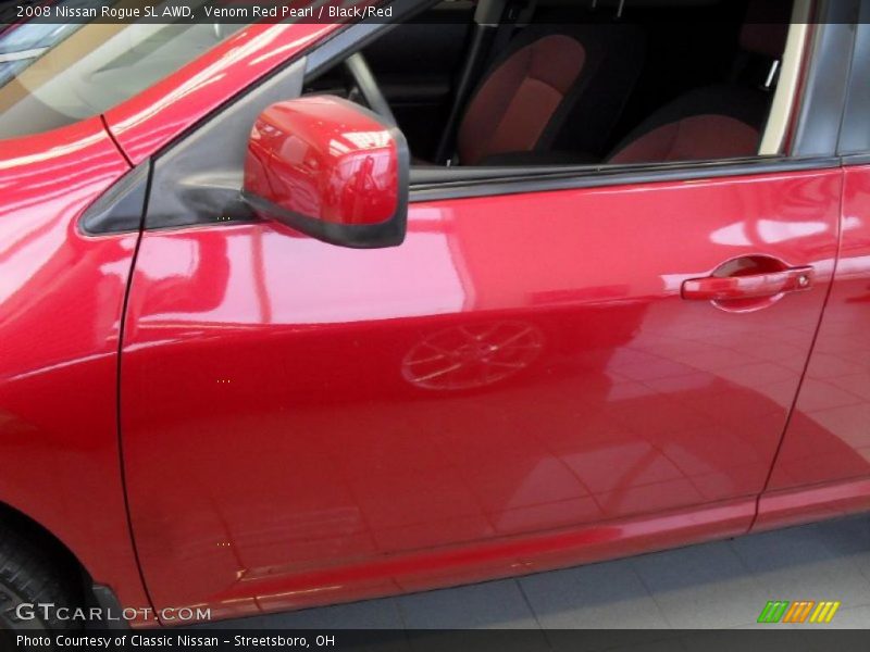 Venom Red Pearl / Black/Red 2008 Nissan Rogue SL AWD