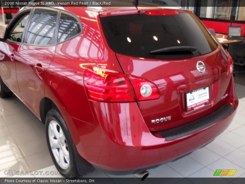 Venom Red Pearl / Black/Red 2008 Nissan Rogue SL AWD