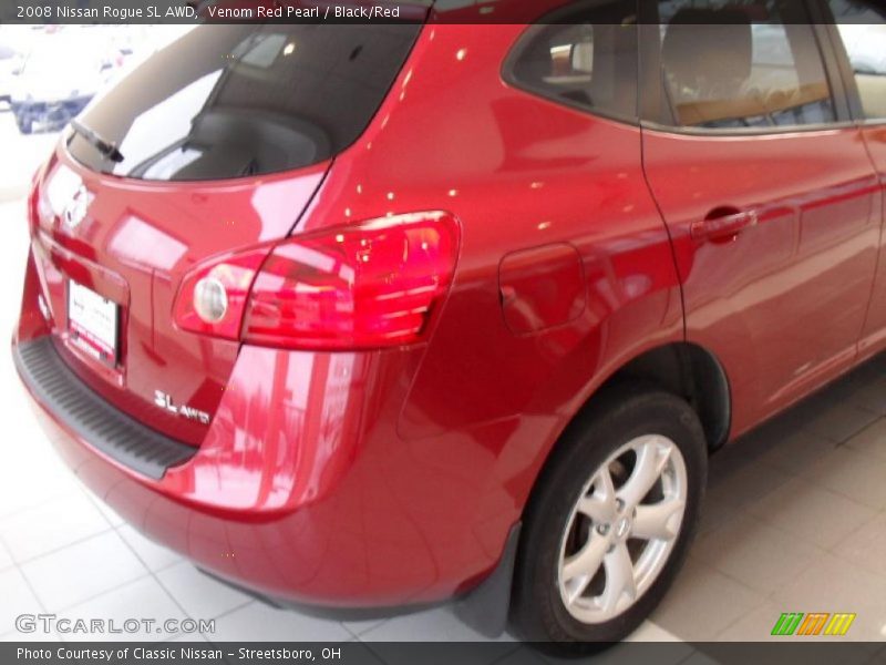 Venom Red Pearl / Black/Red 2008 Nissan Rogue SL AWD